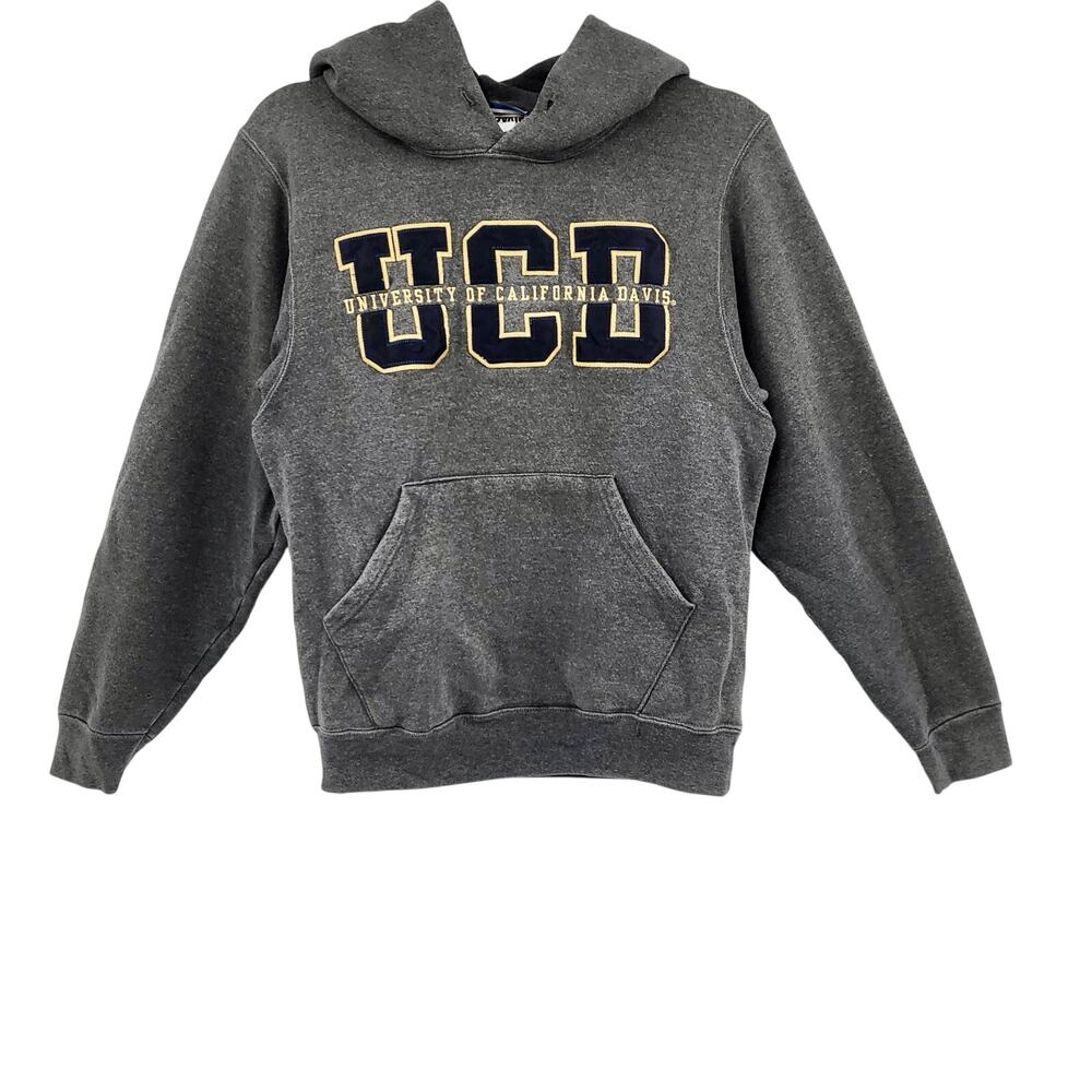 VTG University of California Davis Aggie Wear Gray Hoodie Size XS Made in USA